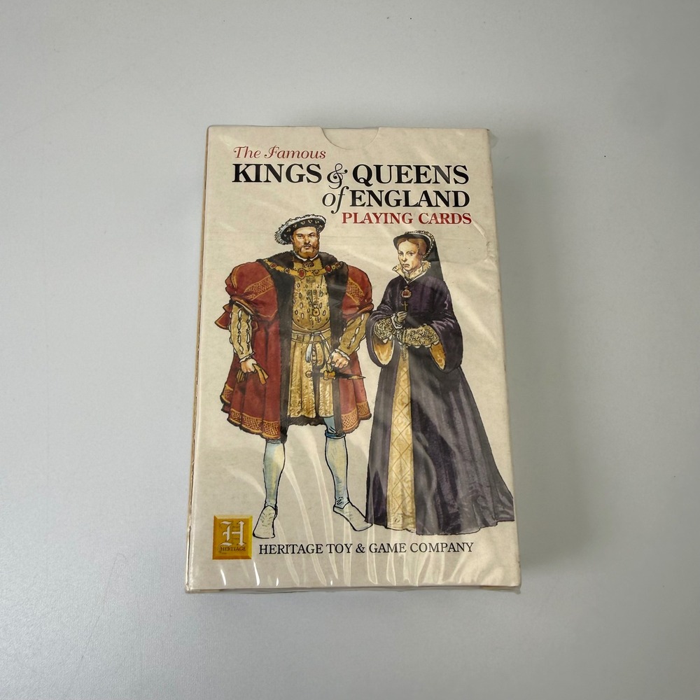Heritage Toy & Game Kings & Queens of England Playing Cards 1993 Sealed Deck
